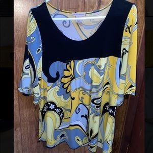 Yellow and black shirt